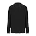 Women's Waffle Knit Button Down Shirts Casual Long Sleeve Shacket Jacket Boyfriend Tops Fall Blouses Loose Fit Black