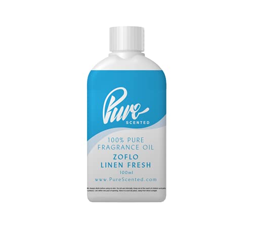 Zoflo Linen Fresh Fragrance Oil - 100ml Suitable for Candles, Wax Melts, Cosmetics, Diffusers, Soap (Zoflo Linen Fresh)