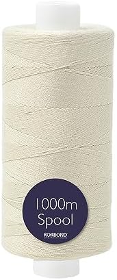 Korbond 1000m Polyester Sewing Thread - Hand and Machine Sewing Thread (Brown)