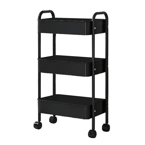 Rolling Storage Cart, Multifunctional Kitchen Trolley, 3-Tier Storage Shelf Cart, Movable Storage Organizer, Tool Cart for Kitch