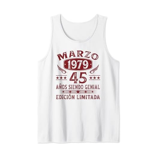 Vintage 1979 45 Años Cumpleaños Hombre Regalos Marzo 1979 Camiseta sin Mangas