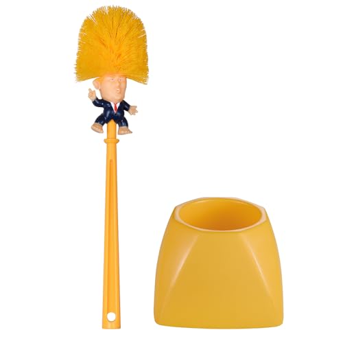 Ruckaystar Creative Gift Spoof President Toilet Brush and Holder Set