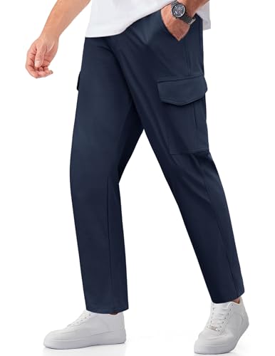 COOFANDY Men's Casual Pants Lightweight Hiking Cargo Pants Stretch Outdoor Work Pant with Multi Pockets