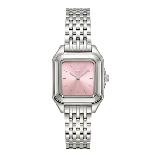 MARLION JEWELS Relojes de Mujer. Reloj analógico Cuadrado para Mujer con diseño Elegante y Moderno. Reloj de Mujer Original con maquinaria de Cuarzo Reloj Pulsera Mujer (Plateado - Rosa) MARLION JEWELS Relojes de Mujer. Reloj analógico Cuadrado para Mujer con diseño Elegante y Moderno. Reloj de Mujer Original con maquinaria de Cuarzo Reloj Pulsera Mujer (Plateado - Rosa)