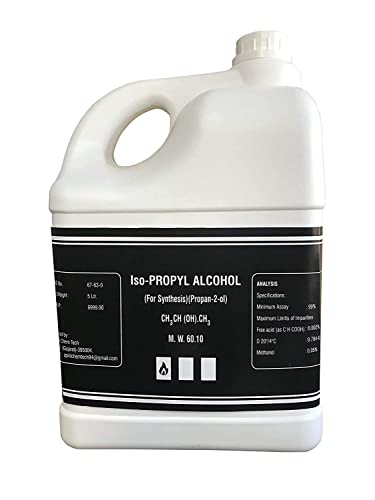 RAMPASS IPA ISO Propyl Alcohol 99.9% Pure (CH3)2-CH-OH] CAS: 67-63-0, denatured ipa solution Home Medical Surgical and Hospital use, Glass Tiles Metal and Surface Cleaning Stain and Dust Remover (5 L)