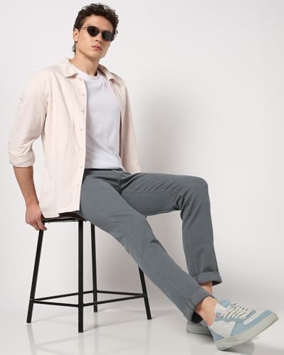 Image of Gap Men Skinny Fit Solid Print Mid Rise Lightlyly Washeded Jeans