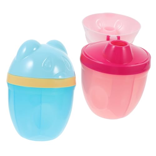 VICASKY 1セット 粉ミルクボックス 食品容器 保存容器 ベビーミルクパウダーディスペンサー 携帯用スナックケース Pp 2個