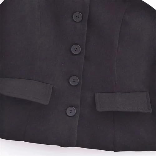 Mnjyihy Women's Summer One Shoulder Asymmetric Waistcoat Single Breasted Versatile Party Suit Vest3