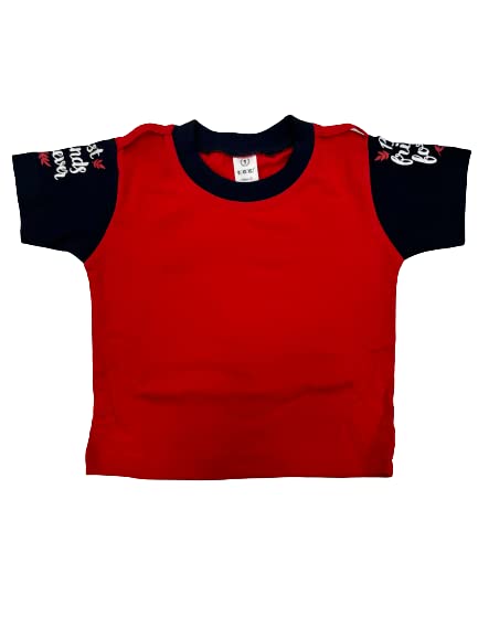 Image of SPONGY kids Half Sleeve Kid's Cotton Blend T-Shirt Striped Print with Dungaree Shorts Bodysuit for Baby Boy & Girl