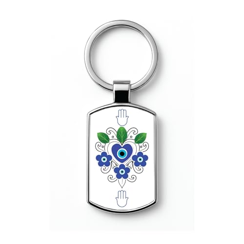 Image of Stylish Metal Keychains with Permanent Glossy Print - Inspirational Quotes & Spiritual Designs - Perfect Key chains for loved ones, Personal Use, Gifts & Return Gifts