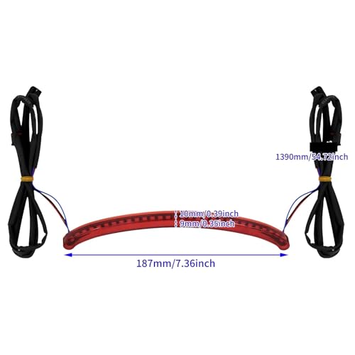 DWGVHGVW Indicateurs Moto Feu arrière de moto LED Clignotant Feu arrière de frein ABS Pour Softail Pour Fat Bob FXFBS 114 FXFB 107 2018-Up Rouge – vue 7