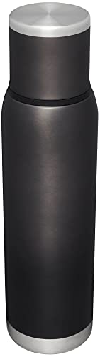 Stanley Adventure-To-Go Vacuum Bottle 1.4 qt | Wide Mouth with Leakproof Cup Lid | Keep Drinks Hot or Cold | Packable for Travel | Insulated Stainless Steel Thermal Bottle | BPA-Free | Charcoal Glow