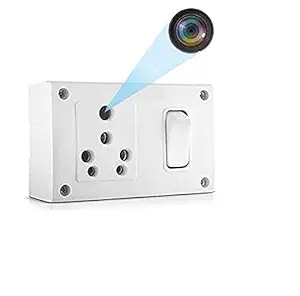 SAFETY NET, SPY Camera Switch Socket Camera 4K Audio Video Recorder with Day Vision, AC Power, Remote App Control Camera Baby, Pet Monitoring Indoor Security Camera