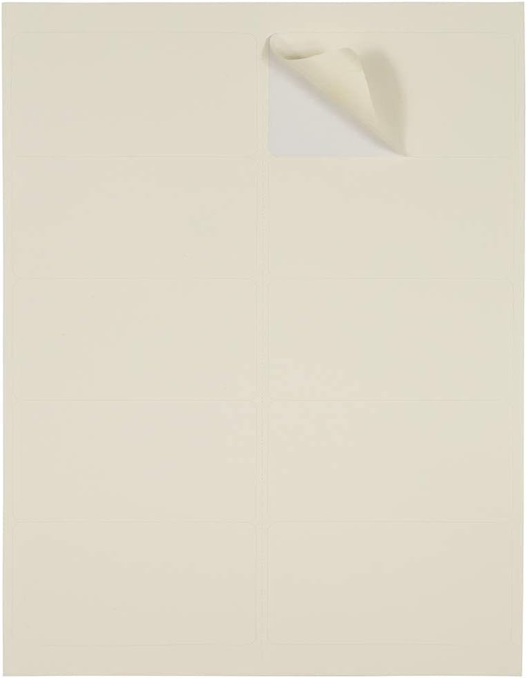 JAM PAPER Shipping Address Labels - Standard Mailing - 2 x 4 - Ivory - 120/Pack