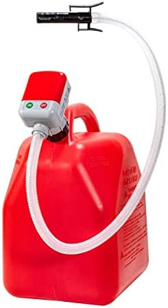TERA PUMP 4th Gen. Fuel Pump Transfer Pump (2.4 GPM) / No more lifting Heavy Gas Cans/Advanced Patented Auto- Stop Sensor, Flexible intake hose Fits Most irregular Gas Cans