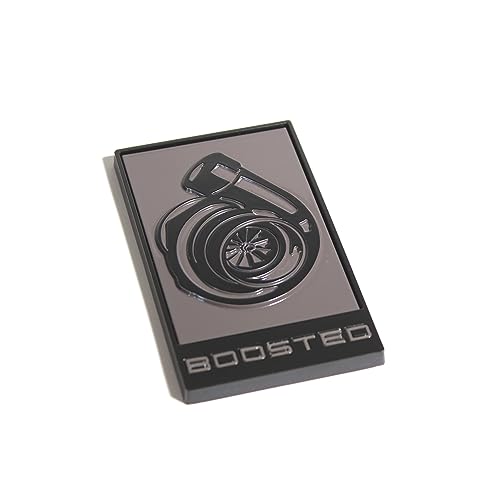 Image of GT350 Style Boosted Badge (White) (Grey)