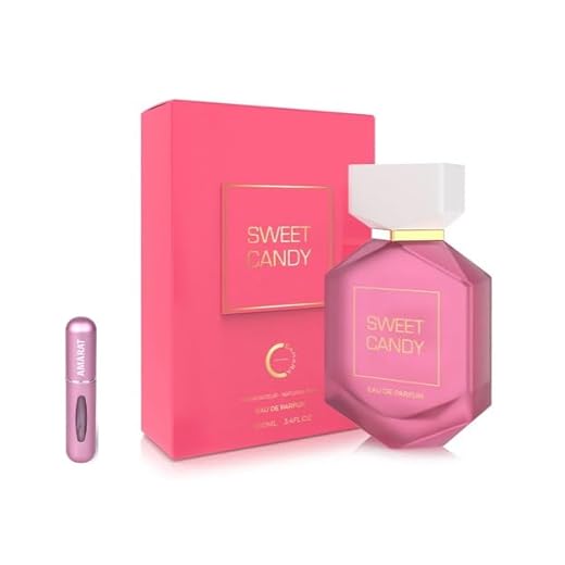 Perfume Sweet Candy Eau de Parfum 100 ml, Perfume Árabe de Larga Duración, Incluye Atomizador Recargable 5 ml, Fragancia Gourmand con Notas de Lima, Menta, Algodón de Azúcar y Vainilla (Sweet Candy)
