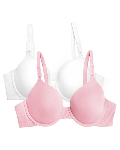 Image of Fruit of the Loom Women's Smooth Cotton T-Shirt Bra - Ultra-Soft, Flexible, and Invisible Under Tees
