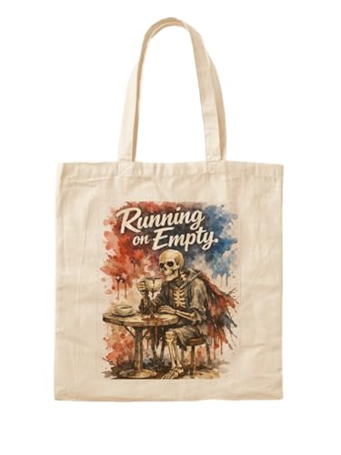 Sac fourre-tout squelette Running on Empty parfait pour votre pause café quotidienne
