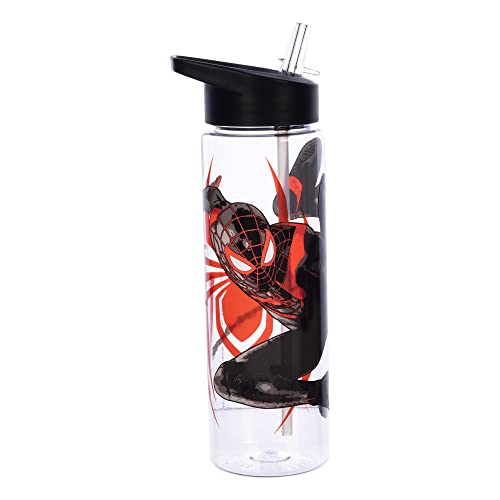 Bioworld Marvel Miles Morales Game Verse Spiderman 24 Oz. Plastic Water Bottle