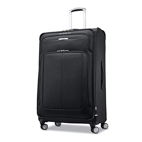 Image of Samsonite Solyte DLX Softside Expandable Luggage with Spinner Wheels, Midnight Black, 3-Piece Set (20 /25 /29)