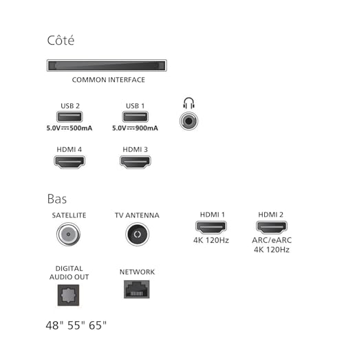 Philips Ambilight 48OLED810 4K OLED Smart TV, écran 48 ", avec moteur Perfect Picture Engine Ultra HD, Titan OS, Dolby Vision et Atmos Sound Fonctionne avec Alexa et Google Assistant vocal