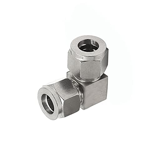 Yoebor Stainless Steel 304 Compression Tube Fitting 90 Degree Elbow 3/8 Inch Od X 3/8 Inch Od thumb #1