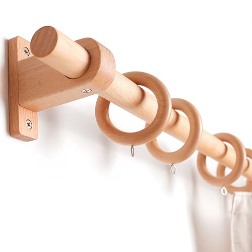 Gardinenstange Holz, Umweltfreundliche und Geräuscharme...