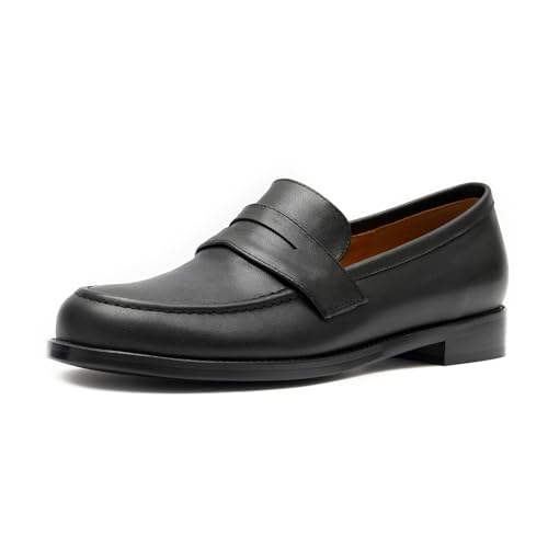 Image of ONEENO Women's Classic Flat Leather Penny Loafer