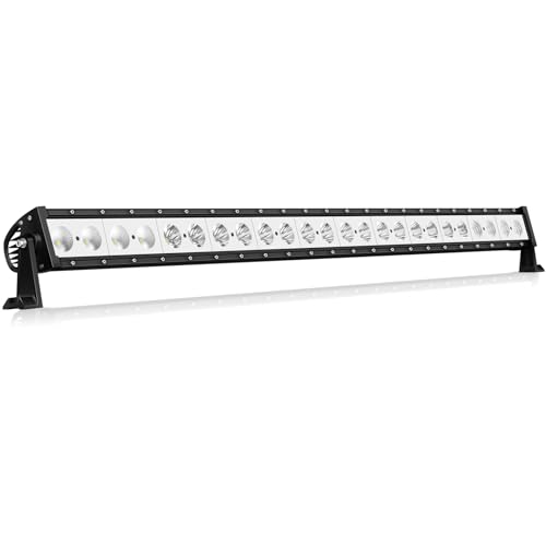 Willpower 48 inch Led Light Bar 120W Single Row Spot Flood Combo Beam Lightbar Waterproof Off Road Roof Bumper Driving Fog Work Lights with Mount Brackets for Vehicle 4x4 Truck Car Cabin Boat ATV UTV