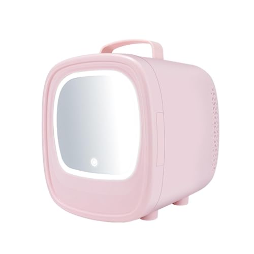 CALANDIS™ Skincare Fridge 6L with Led Makeup Mirror Mini Fridge for Food Skincare Pink Car Home Use | Mini Fridges | Refrigerators & Freezers | Major Appliances