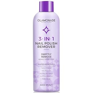 Acetone Nail Polish Remover: Professional Soak off Gel Nail Polish Remover Enriched with Natural Grape Seed Oil 8 Fl Oz for Gel Acrylic Nail Glue Dip Powder for Home Salon