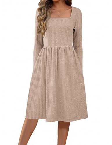 Zeagoo Fall Dress Women 2025 Long Sleeve Dresses Sweater