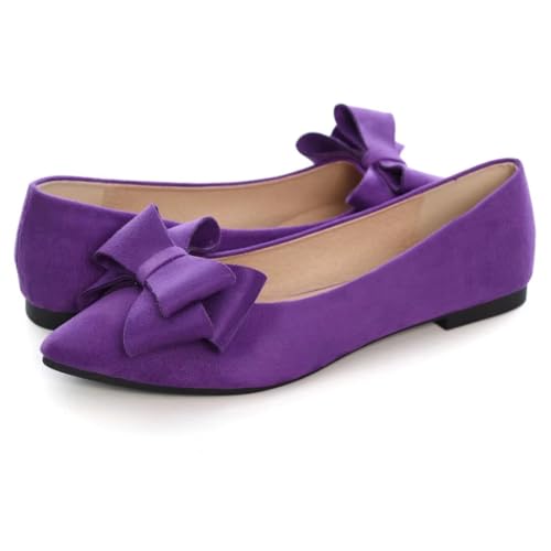 Image of TN TANGNEST Women Fashion Bowknot Flats Comfort Pointed Toe Dress Shoes