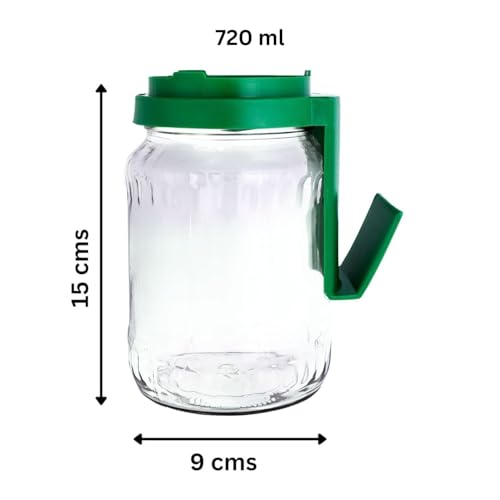 Image of COOLBIT Sprout Maker Glass Jar 720ml - Wide Mouth Seed Sprouter for Mung Bean, Chana & Lentils | BPA-Free Reusable Sprouting Jar for Kitchen & Microgreens. (Glass)