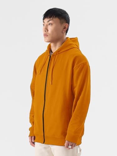 Image of LAZYCHUNKS Men's Zipper Hooded Sweatshirt | Premium Full Sleeve Hoodie Jacket with Front Zip & Pockets | Stylish Winter Wear, Warm Casual Sportswear for Men