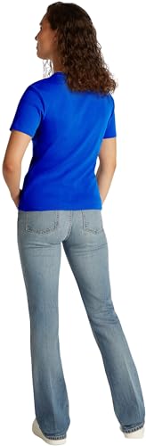Cody C-Nk SS Ww0Ww40587 Top in Maglia a Maniche Corte Noble M donna slim blu