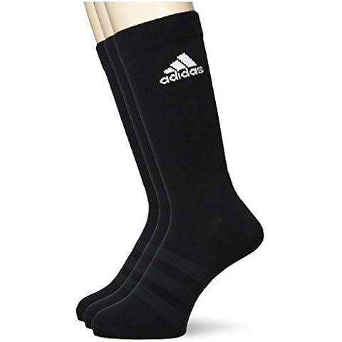Calcetines Largo Clásico adidas Cushioned Crew para Running Unisex, Negro, Pack de 3 Cover