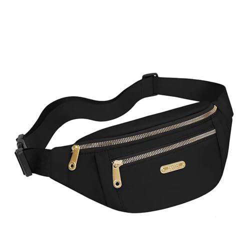 SCRUBY Riñoneras para mujer, Oxford, color ocio, bandolera, bandolera, bolsas de pecho, bolsas de mensajero con cinturón a juego, Black, Talla única, Artesano