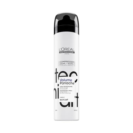 L'Oréal Professionnel Trockenes Puder-Spray für alle Haartypen, Volumengebend und texturierend, Für mehr Griffigkeit und Textur, Tecni.ART, Volume Panache Compressed, 250ml