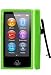 Importer520 Belt Clip TPU Rubber Skin Case Cover for Apple iPod Nano 7th Generation 7G 7 (Neon Green)