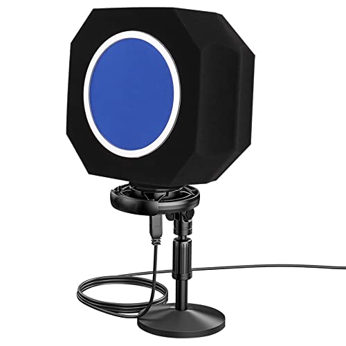 Professional Microphone Isolation Shield With Pop Filter,Reflection Filter For Recording Studios, Sound-Absorbing Foam For Noise And Reflection Reduction For Recording,Singing,Podcasts,Live Stream #TOP1