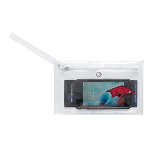 Image of Littlearth - LIWXY NCAA Arkansas Razorbacks Unisex Ncaancaa Ticket Wristlet, Clear, 9 inch by 5.25 inch
