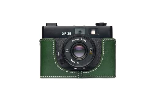 TP Original Rollei XF35 Voigtlander VF135 専用 ブルタイプ 本革 ボディケース 緑色