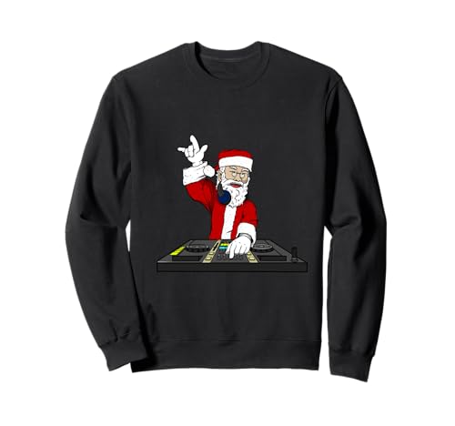 Papá Noel retro como música y DJ para Navidad y Navidad Sudadera