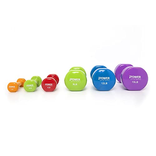 Power Systems Deluxe Vinyl Dumbbell Prime - Sold In Pairs (5) #TOP3