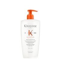 Kérastase Nutritive, Gentle Hydrating Shampoo for Dry Hair, Nourishing Protein Formula with Niacinamide, Moisturises, Softens and Restores Shine, Bain Satin, Refillable Bottle 500 ml