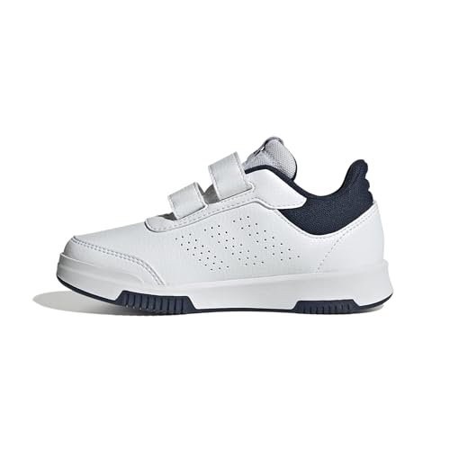 adidas Mixte Enfant Tensaur Hook and Loop Shoes, White/Green/Collegiate Navy, 31 EU