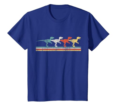 Velociraptor Dino T-Shirt, Youth, Royal Blue, Small
