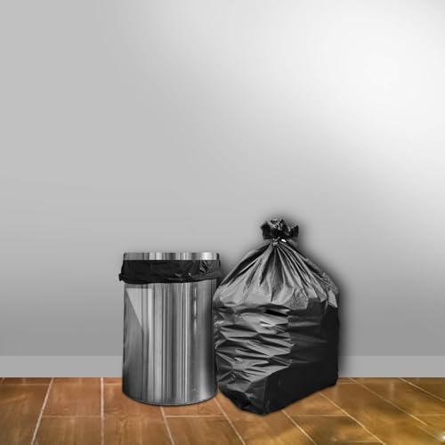 Image of Garbage Bags Medium Size 19 x 21 Inches | Black Dustbin Bags Medium | 60 Bags (30 Bags x 2 Rolls) | Heavy Duty Plastic Trash Bags for Home, Kitchen & Office | For Dry & Wet Waste